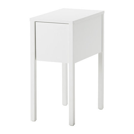 Тумба прикроватная НОРДЛИ белый ИКЕА, IKEA , фото 2