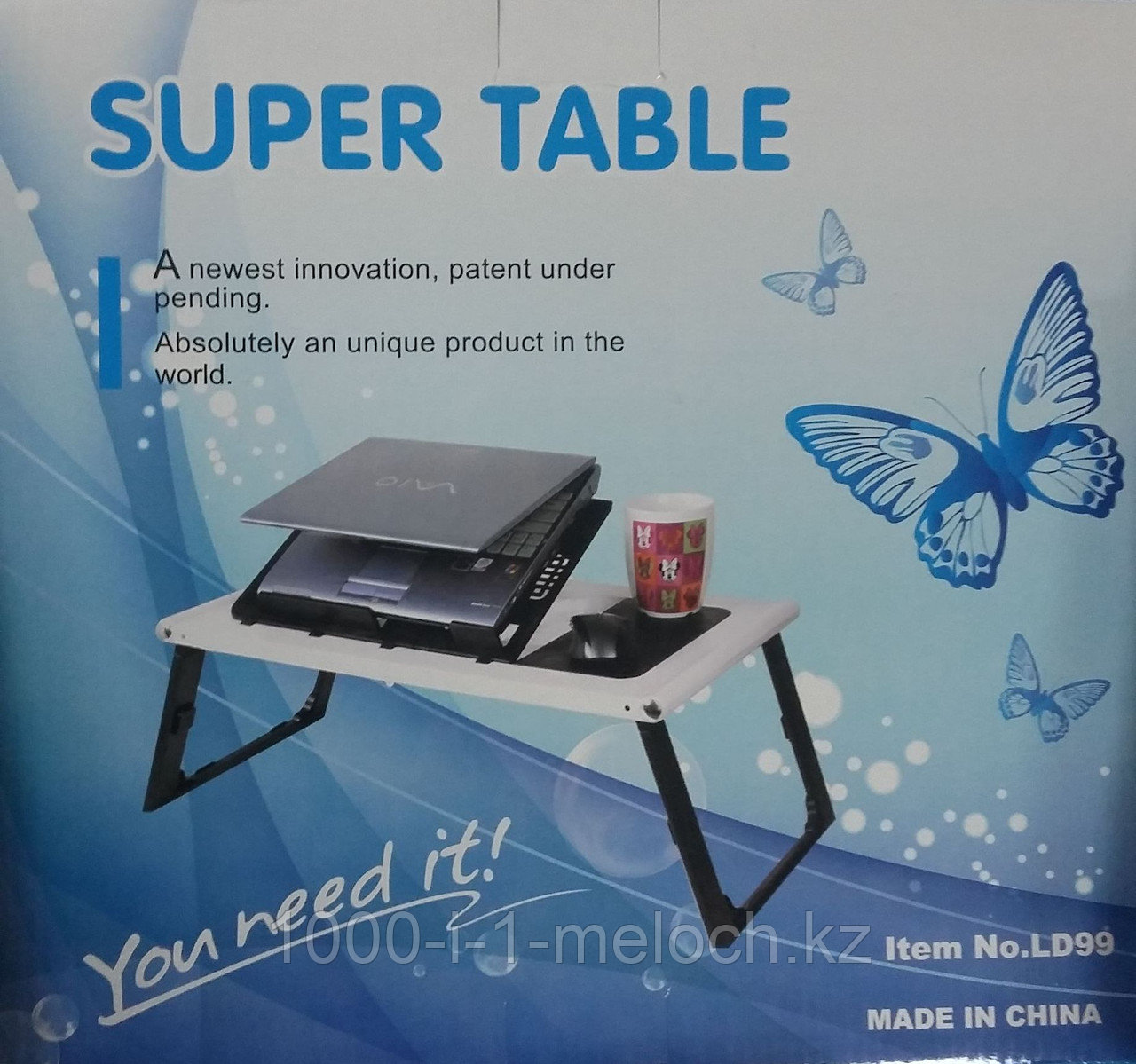 Подставка-столик для ноутбука с 1 мощным кулером Super table LD99, Алматы