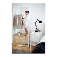 Тумба с беспроводной зарядкой НОРДЛИ белый ИКЕА, IKEA, фото 3