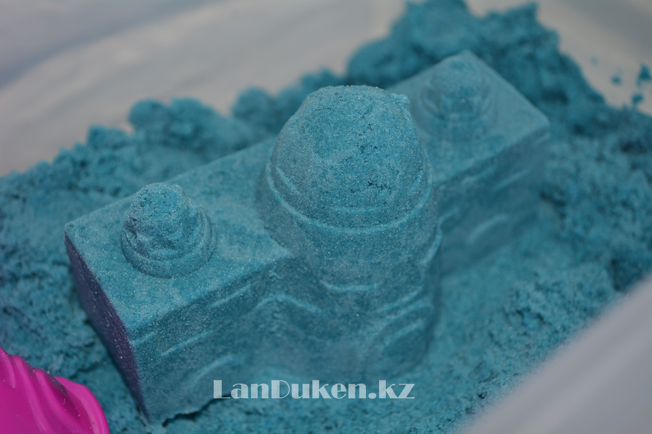 Кинетический песок для детей большой (1 класс), живой песок (голубой) - фото 6 - id-p24716269
