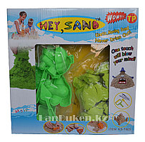 Набор кинетического песка для детей Kinetic Moving Sand, живой песок (зеленый)