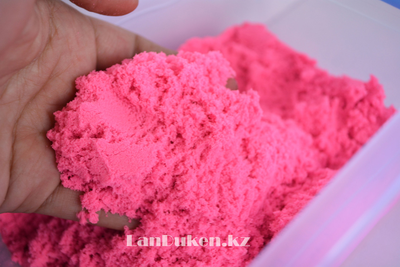 Кинетический песок для детей маленький (1 класс), живой песок (розовый) - фото 3 - id-p24713171