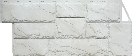 Фасадная панель FineBer серия "Камень крупный" цвет Мелованный белый - фото 1 - id-p24746473