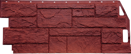 Фасадная панель FineBer серия "Камень природный" цвет Красно-коричневый