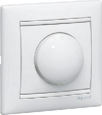 Legrand Valena Белый Светорегулятор  поворотный 40-400W для ламп накаливания (вкл. поворотом)  (770061)