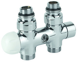 Клапан термостатический комбинированный прямой (хром)