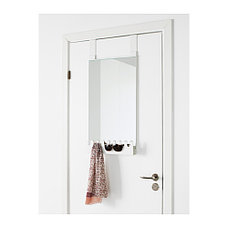 Зеркало надверное ГАРНЕС с крючками/полкой белый ИКЕА, IKEA   , фото 2