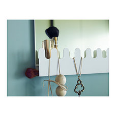 Зеркало надверное ГАРНЕС с крючками/полкой белый ИКЕА, IKEA   , фото 2