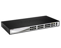 D-link DES-1210-28 Коммутатор настраиваемый WebSmart с 24x10/100Base-TX, 2x 10/100/1000Base-T, 2x комбо-порта