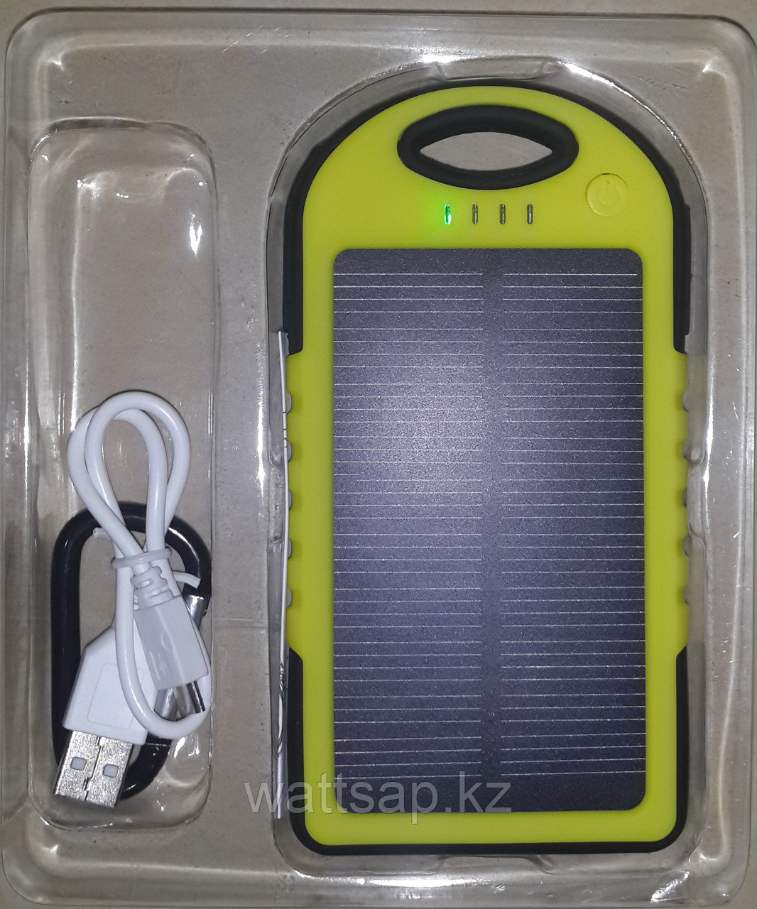 Power bank 5000 mAh с солнечной батареей для зарядки мобильных устройств - фото 2 - id-p4832794