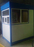 Посты охраны, домик охранника, охранная будка, КПП. Модель "Стандарт4". Размер2,0м х 1,5м х 2,2м