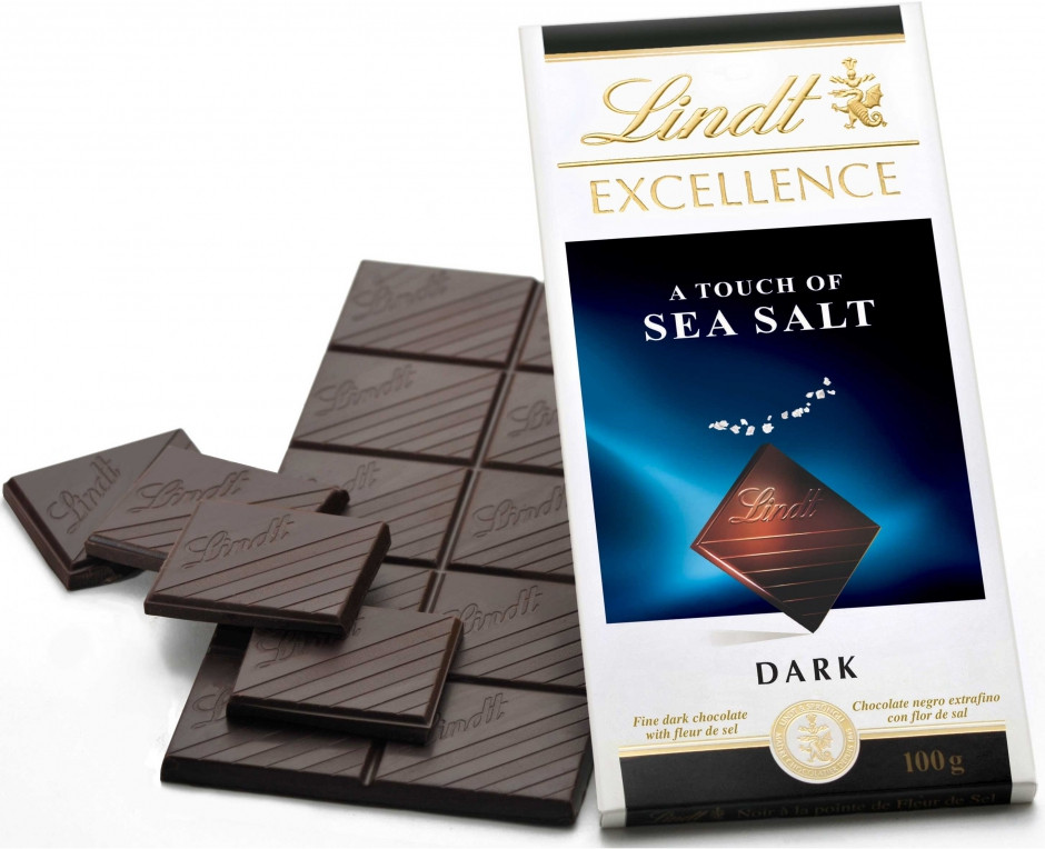 Шоколад Lindt Excellence Dark Sea Salt 100г.
