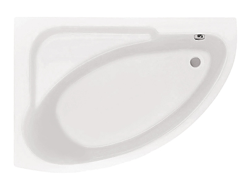 Акриловая ванна асимметричная Santek Гоа 150*100 см. левая сторона