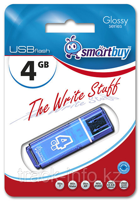 Флеш-накопитель Smartbuy 4GB Glossy series Blue