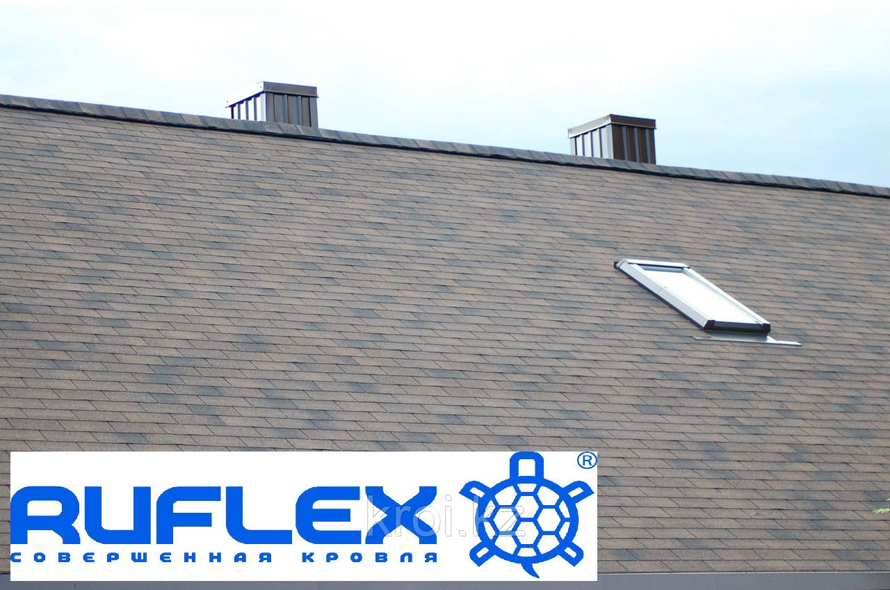 Гибкая черепица Ruflex (Коллекция Tab) Бронза, SBS (СБС) модифицированный битум, Гарантия 35 лет!