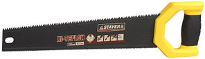 Ножовка STAYER "MASTER" HI-TEFLON двухсторонняя, 2-комп. ручка закален.зуб 3.5/2мм, 350мм