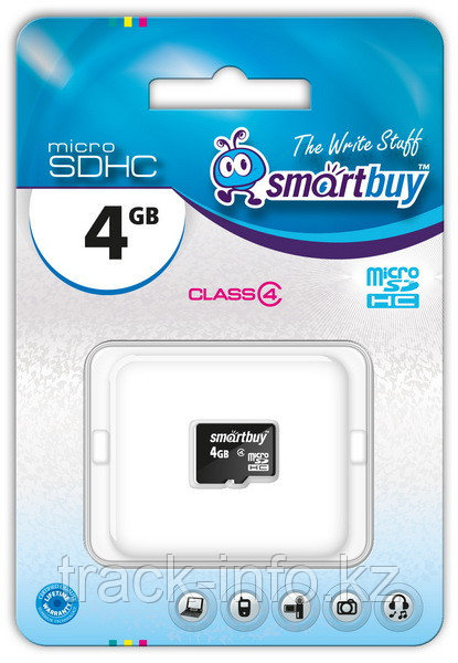 Карта памяти Micro SDHC Smartbuy 4GB class 4 (без адаптеров)