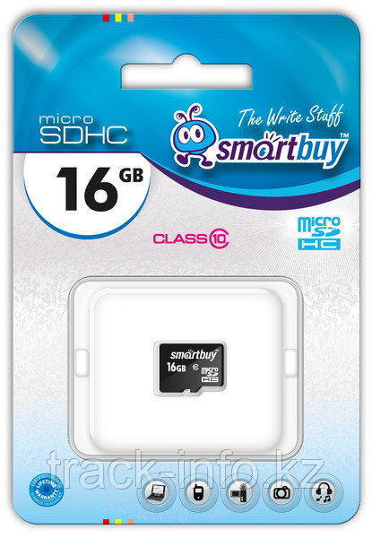 Карта памяти Micro SDHC Smartbuy 16GB Сlass 10 (без адаптеров)