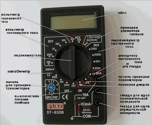 Мультиметр DT-830B