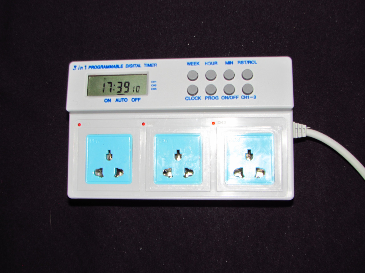 Апталық 3 арналы бағдарламаланатын цифрлық таймер, фото 1