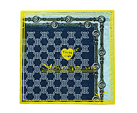 Платок носовой в упаковке (тёмно-синий), 12 см