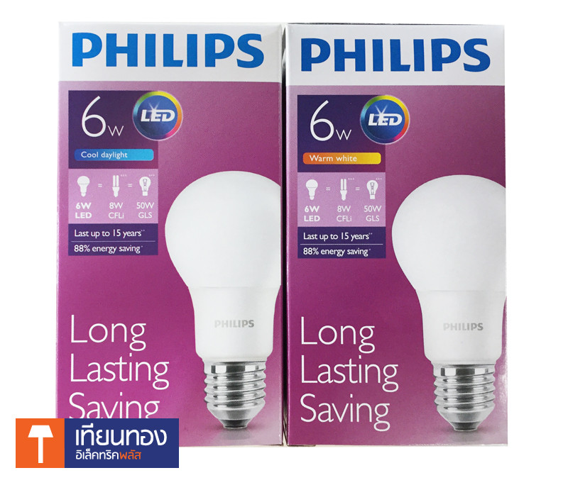 Лампа светодиодная Philips LEDBulb 6W 3000K - фото 4 - id-p26022539