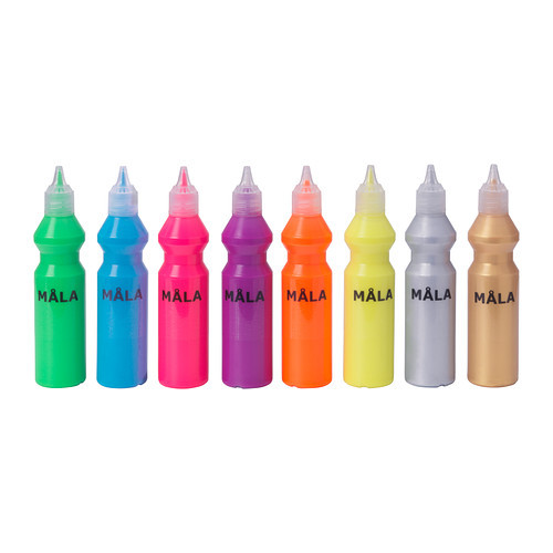  краска МОЛА  0.64 л. флуоресцентная/блестящая разные цвета ИКЕА, IKEA