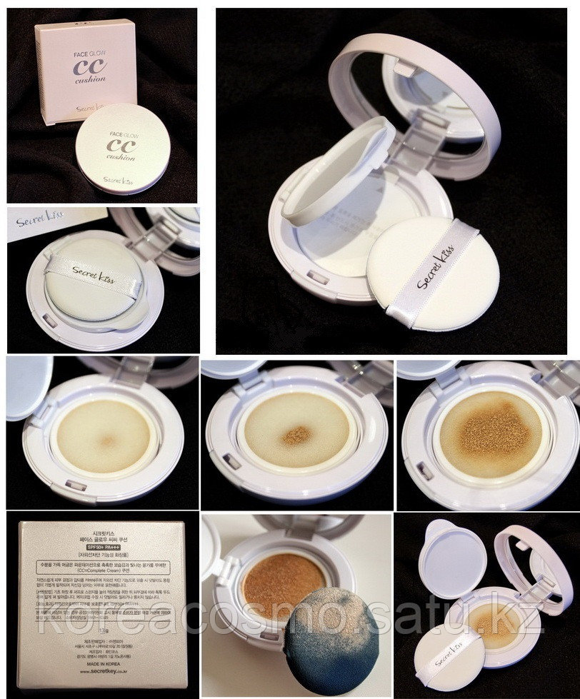 Легкая и компактная пудра-крем Secret Key Face Glow CC Cushion SPF50PA+++