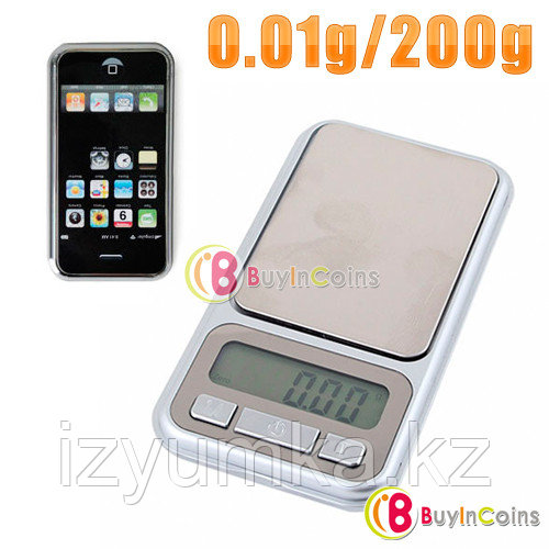 Карманные ювелирные весы 0,01 г. - 200 г. выполненные в форме iPhone