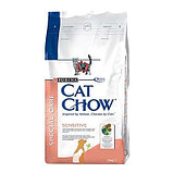 Cat Chow Sensitive, Кэт Чау корм для кошек с чувствительным пищеварением, уп.1,5 кг, фото 2
