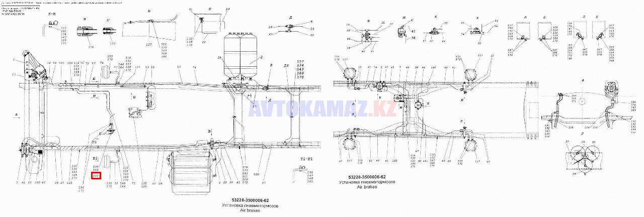 На КамАЗ 6029-3537310-20 - Кран тормозной обратного действия с ручным управлением в сборе