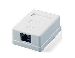 Розетка компьютерная 1*Rj45 cat 5е Keystone (накладная)