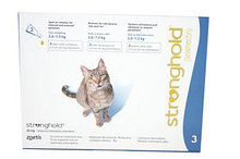 Stronghold-45, Стронгхолд капли на холку от блох и глистов кошек, (2,5- 7,5 кг), в уп. 3пипетки