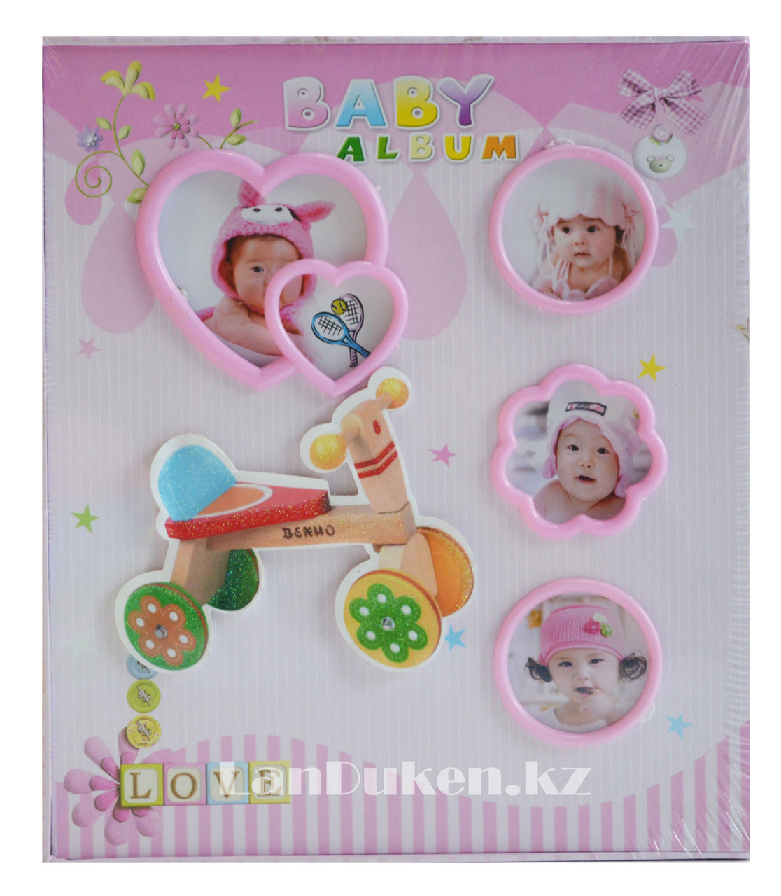 Фотоальбом детский "Baby album" на 80 фотографий розовый - фото 3 - id-p6509605