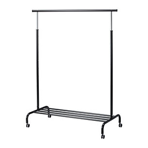 Вешалка напольная РИГГА черный ИКЕА, IKEA, фото 1