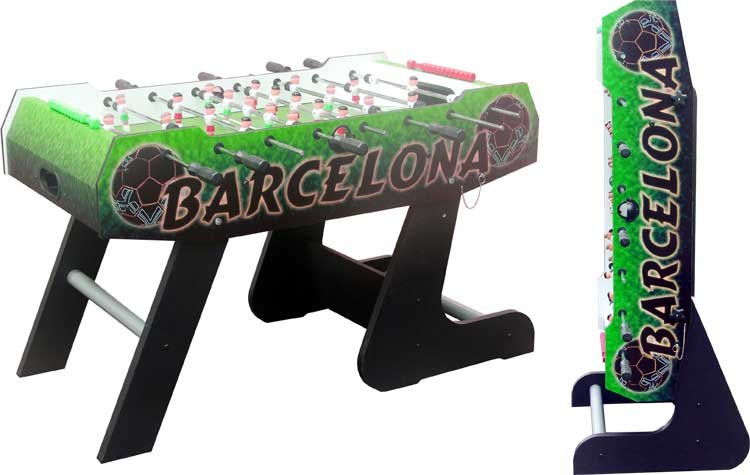 Настольный футбол (кикер) «Barcelona» (138x72x86, цветной) складной)