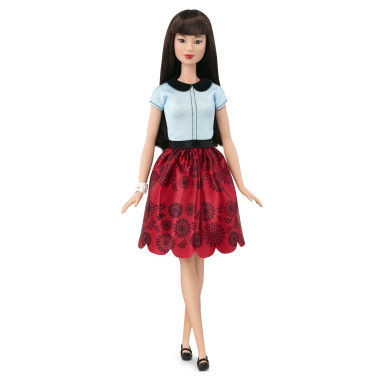 Barbie "Игра с модой" Кукла Барби - Азиатка в красной юбке #19