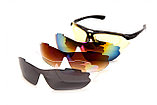 Очки спортивные солнцезащитные с 5 сменными линзами в чехле, красные, фото 6