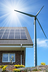 Автономная гибридная (ветро-солнечная) электростанция на 1,6 кВт/час (1 кВт/час - ВЭС и 0,6 кВт/час-СЭС)