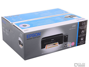 МФУ струйное Epson L222 printer/scanner/copier/4цв./A4/СНПЧ/27-15ppm (C11CE56403)