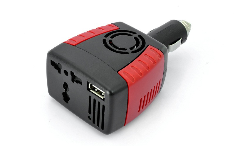 Адаптер автомобильный инвертор V-T CAPD0020 с 12V на 220V 150W + USB 5V Обеспечивает преобразование