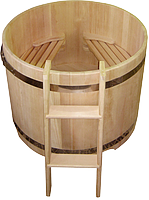 Круглая купель из кедра. Размеры: 1500х1500х1200 мм