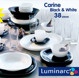 Столовый сервиз Luminarc carine white&black 38 предметов