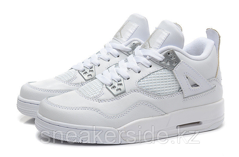 Кроссовки Air Jordan 4(IV) White Silver (37-40) - фото 3 - id-p27695065