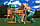 Детская площадка «Альпы 2», горка открытая, горка труба, скалодром, качели, домики с крышей, сетка лазалка, фото 2