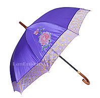 Женский Зонт трость фиолетовый полуавтомат (перламутровый)