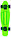 Пластборд (Пенни борд) 22,5" TRANSPARENT (светлозеленая прозрачная дека / синие прозрачные колеса), фото 3