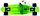 Пластборд (Пенни борд) 22,5" TRANSPARENT (светлозеленая прозрачная дека / синие прозрачные колеса), фото 2