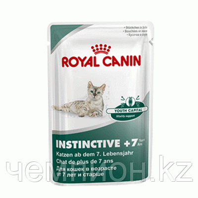 Royal Canin Instinctive +7, Роял Канин кусочки в соусе для кошек старше 7 лет, уп. 12шт.* 85 гр