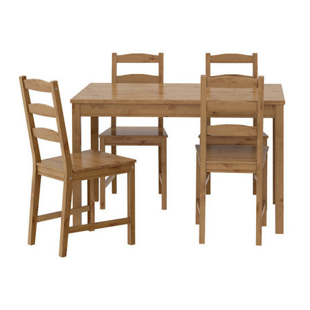 Стол и 4 стула ЙОКМОКК  морилка антик ИКЕА, IKEA, фото 2